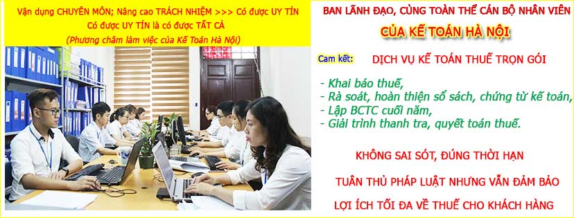 Nhận làm báo cáo thuế tại Hà Nam.