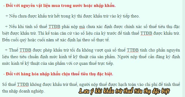 Cách tính thuế tiêu thụ đặc biệt 