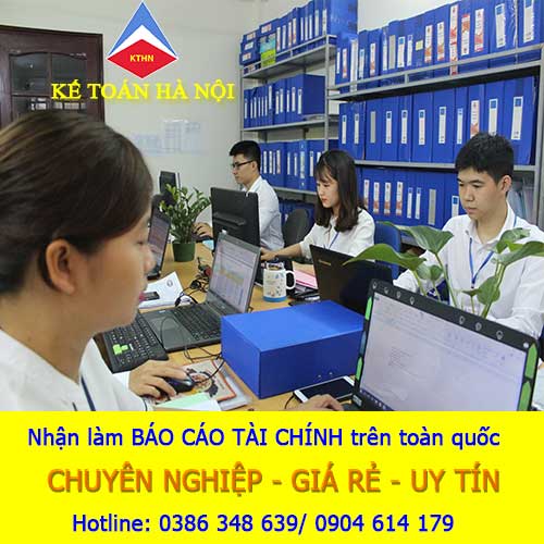 Công ty làm dịch vụ báo cáo tài chính tại Hà Nội 