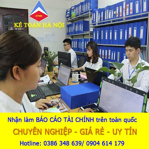 Bảng giá dịch vụ làm báo cáo tài chính tại Vệ An Bắc Ninh