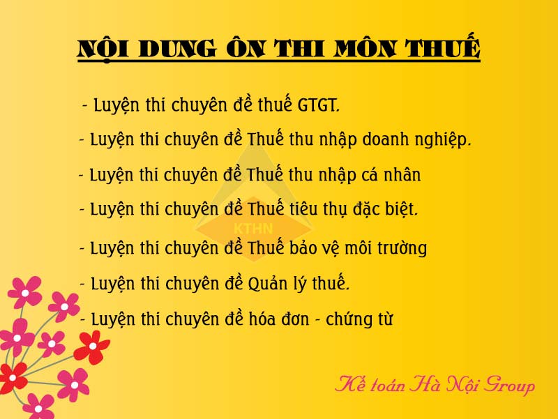 Ôn thi chứng chỉ đại lý thuế uy tín chất lượng