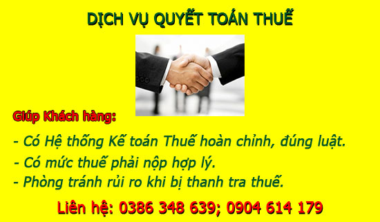 Dịch vụ quyết toán thuế