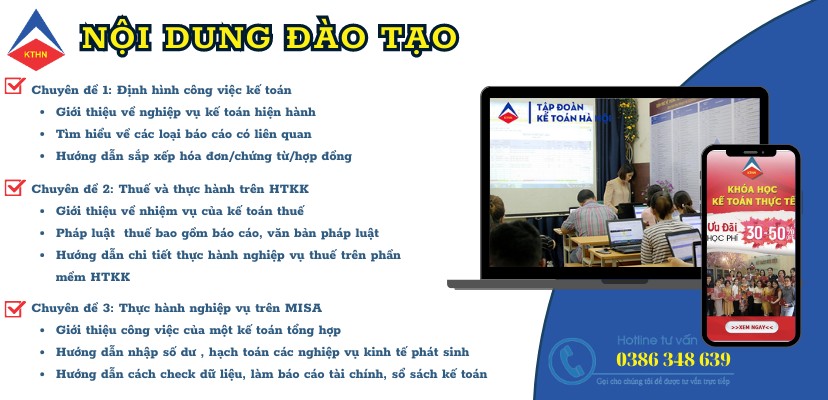 Khóa học kế toán thực hành thực tế tại Túc Duyên Thái Nguyên 