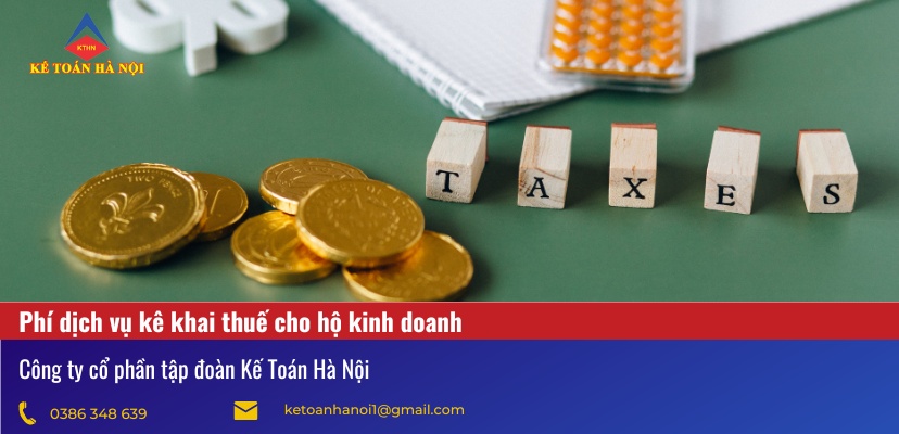 Bảng giá dịch vụ kê khai thuế cho hộ kinh doanh.