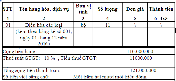 Hướng dẫn viết hóa đơn nhiều hơn số dòng của một hóa đơn